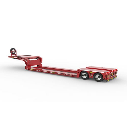 Semirimorchio per contenitore - Broshuis BV - gooseneck / con sospensione pneumatica / extra ribassato