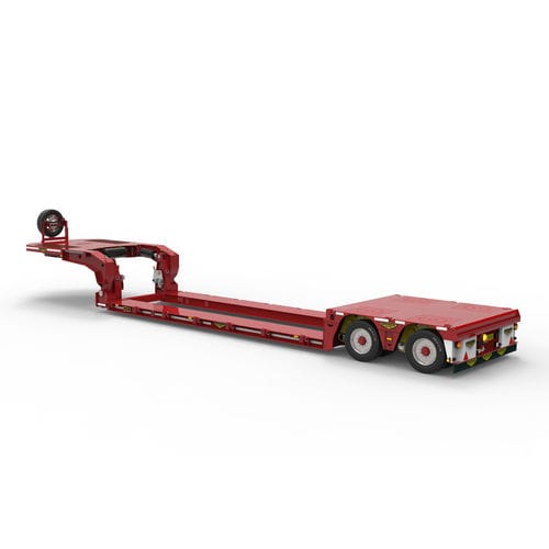 Semirimorchio gooseneck - Broshuis BV - a 2 assi / trainato / con sospensioni idrauliche