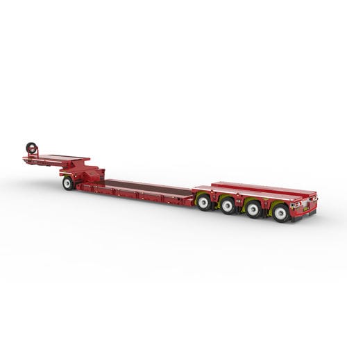 Rimorchio extra ribassato - Broshuis BV - per attrezzatura industriale / a 5 assi / trainato