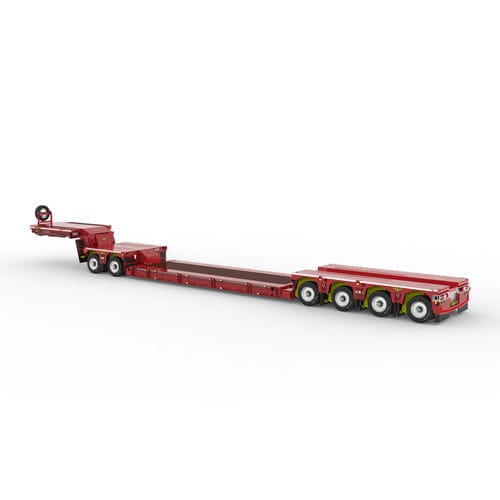 Rimorchio extra ribassato - Broshuis BV - per attrezzatura industriale / a 6 assi / trainato