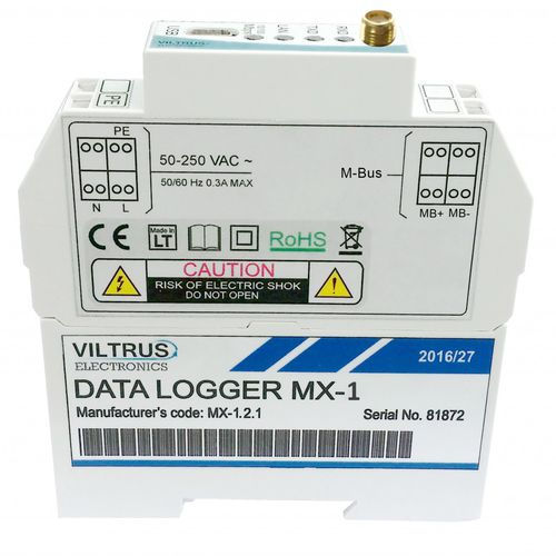 Data logger GSM/GPRS - MX-1 - JSC Viltrus - tramite M-bus / Modbus / su guida DIN