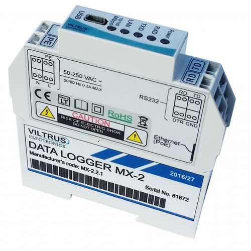Data logger ethernet - MX-2 - JSC Viltrus - Modbus / su guida DIN