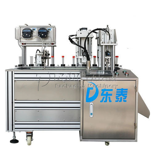 Riempitrice per olio - Shandong Dongtai Machinery Manufacturing Co., Ltd. - semiautomatica / per flaconi / per tubi