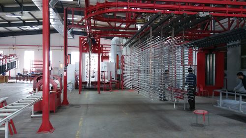 Linea di verniciatura a polvere automatica - İSTANBUL ELECTROSTATICS - verticale