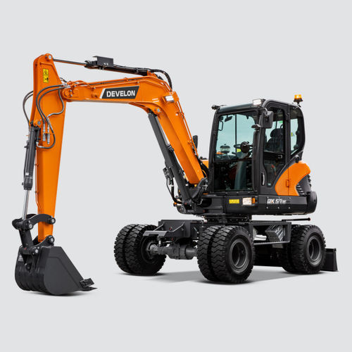 Escavatore intermedio - DX57W-7 - DAEWOO Construction Equipment Division - su ruote / diesel