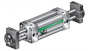 Cilindro pneumatico - AX4, AW4 series - VESTA - con guida dell'asta del pistone / a doppio effetto