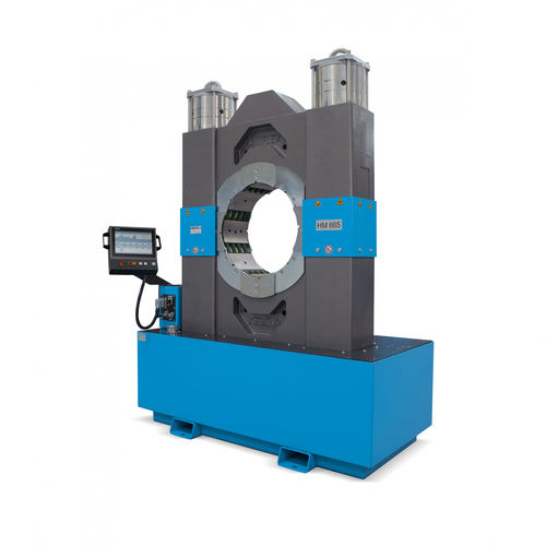 Pressa crimpatrice di cavi - HM 665 PFC - Uniflex-Hydraulik GmbH - per isolatore in materiali compositi / automatica / elettroidraulica