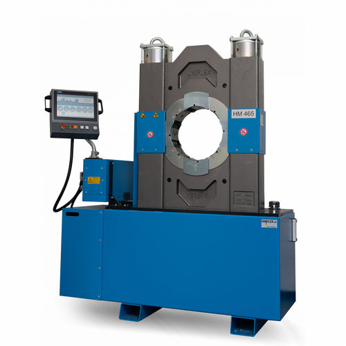 Pressa crimpatrice di cavi - HM 465 - Uniflex-Hydraulik GmbH - per isolatore in materiali compositi / automatica / elettroidraulica