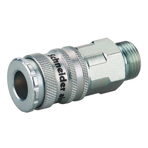 Raccordo pneumatico - SK-FE-NW7 - Schneider Druckluft GmbH - rapido / in acciaio galvanizzato / grande portata