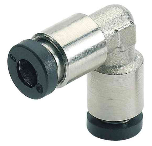 Raccordo pneumatico - SVG-R4-6 x 6 L - Schneider Druckluft GmbH - ad avvitamento / gomito a 90° / in acciaio inossidabile