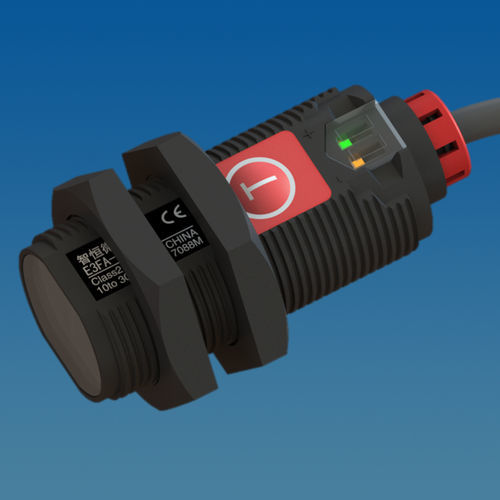 Sensore fotoelettrico con soppressione di sfondo - E3TA-BGS150 - Intellisense Microelectronics - cilindrico / luce rossa / con funzione Teach-in