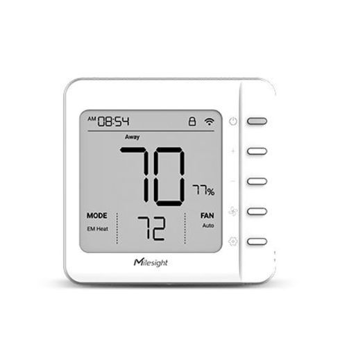 Termostato da parete - WT201 - Milesight IoT - IP30 / per HVAC / senza fili