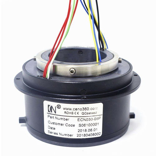 Collettore rotante elettrico - ECN030-08 - CENO Electronics technology Co., Ltd - con foro passante / per applicazioni ferroviarie / in lega d'alluminio