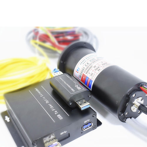 Collettore rotante elettrico - ECN000-02P-20S-02EG-01F - CENO Electronics technology Co., Ltd - di fibra ottica / Ethernet gigabit / industriale