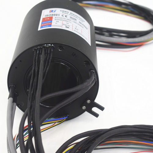 Collettore rotante Ethernet gigabit - ECN070-26P-19S-02EG - CENO Electronics technology Co., Ltd - con foro passante / industriale / di trasmissioni video
