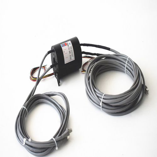 Collettore rotante Ethernet gigabit - ECN025-08P1-02EG - CENO Electronics technology Co., Ltd - ad albero cavo / industriale / in lega d'alluminio