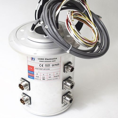 Collettore rotante albero di trasmissione - HG50160F-6P-23S - CENO Electronics technology Co., Ltd - per tavola rotante / industriale / in lega d'alluminio