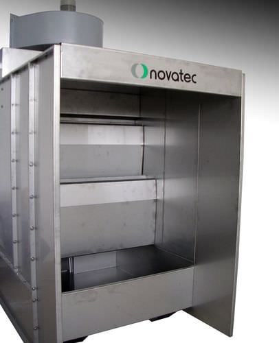 Cabina di verniciatura aperta - CV-2 - NOVATEC srl - Surface Finishing Technology - per serramenti / a velo d'acqua