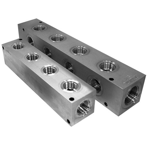 Manifold multicanale - ...U series - Lynch Fluid Controls Inc. - in alluminio / di ripartizione