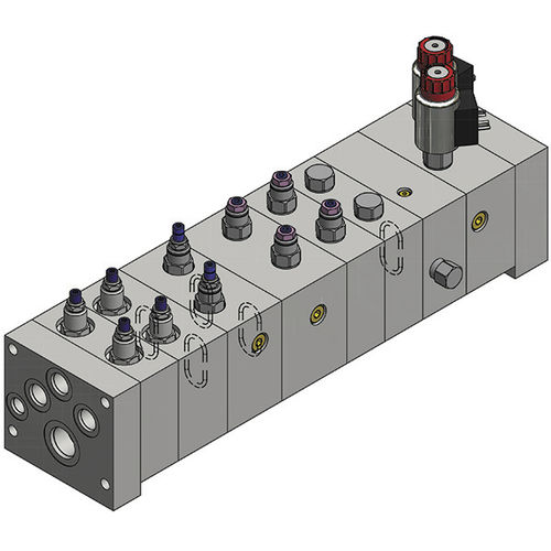 Isola di distribuzione azionato tramite solenoide - Lynch Fluid Controls Inc. - modulare