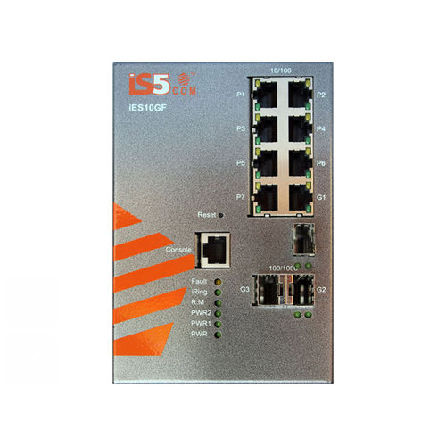 Switch Ethernet gestibile - iES10GF - iS5 Communications - 10 porte / Ethernet gigabit / SFP+