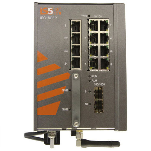 Switch Ethernet gestibile - iSG18GFP - iS5 Communications - 18 porte / serie / integrato