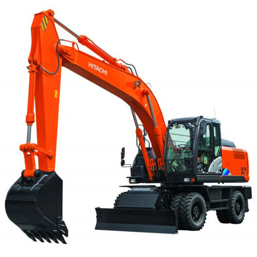 Escavatore intermedio - ZX210W-5A - HITACHI Construction Machinery - di grandi dimensioni / su ruote / diesel