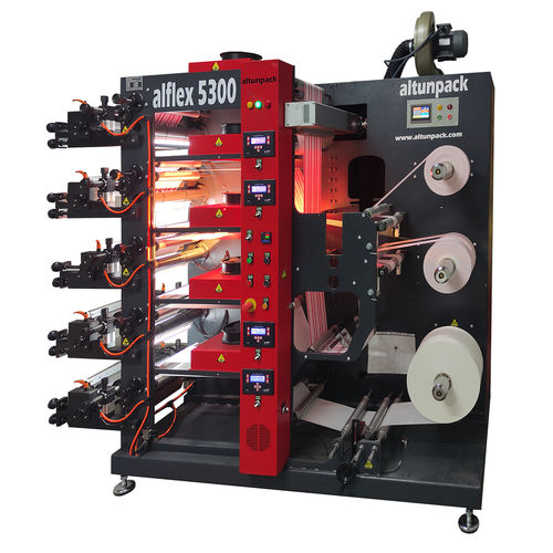Macchina da stampa flessografica a 5 colori - alflex 5300 - altunpack makine san tic ltd şti - per carta / per film in plastica / per cartoni
