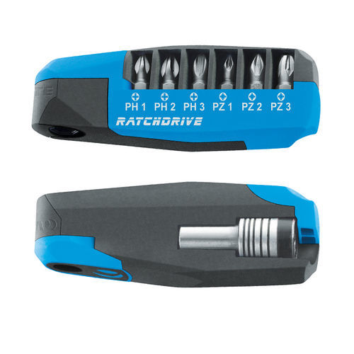 Set di punte di avvitamento torx - Ratchdrive - KIRCHHOFF WITTE GmbH - con impronta a croce Phillips / Pozidriv / metallizzato