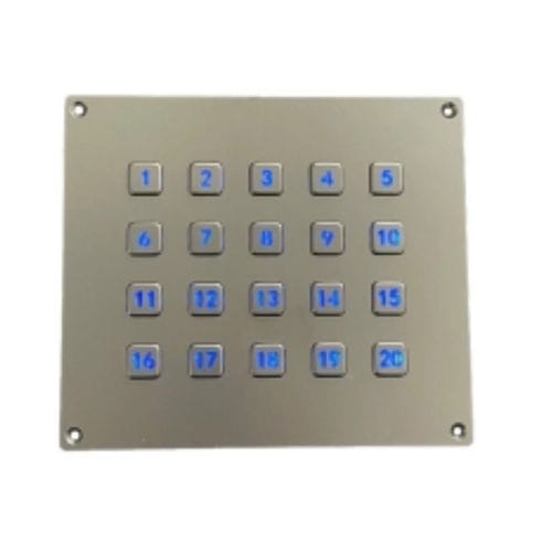 Tastiera numerica 20 tasti - CK-KE166145 - Clickin Industrial Co., Ltd. - ad incastro / in acciaio inossidabile / robusta