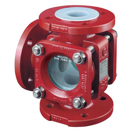 Oblò di osservazione in vetro borosilicato - TSG series - Richter Chemie Technik - con flangia / rivestito in PFA