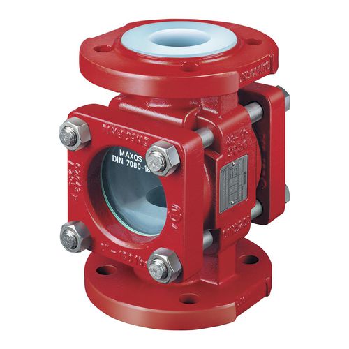 Oblò di osservazione in vetro borosilicato - PSG series - Richter Chemie Technik - con flangia / rivestito in PFA