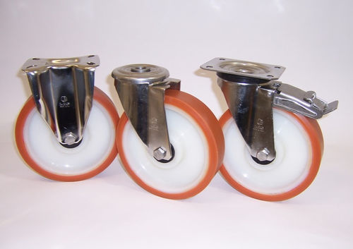 Ruota con fascia - ADINYL + INOX20 series - LAG SPA - in poliammide / liscia / a sfere