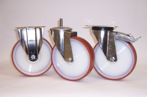 Ruota con fascia - NYLPOL + INOX20 series - LAG SPA - in poliammide / a sfere / in poliuretano