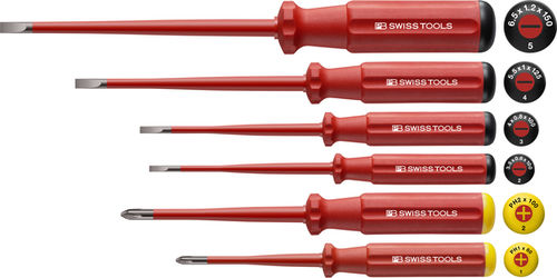 Cacciavite piatto - PB 5542 SL - PB Swiss Tools ( Shanghai) Trading Co.,Ltd - con impronta a croce Phillips / isolato / in acciaio
