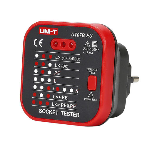 Tester RCD - UT07 series - UNI-TREND TECHNOLOGY (CHINA) CO., LTD. - di perdita / per impianto elettrico / portatile