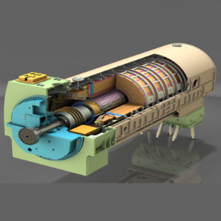 Gruppo elettrogeno a turbina - QFSN-350-2 - Shanghai Electric Group Co., Ltd. - trifase / in containers / ad iniezione diretta