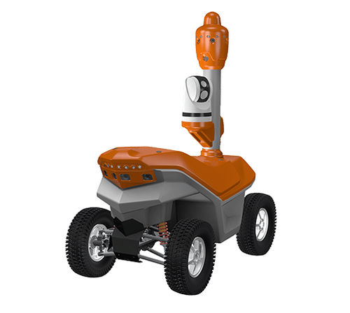 Robot di soveglianza mobile - ARGUS - SMP Robotics Systems Corp. - da esterno / con dispositivo acustico