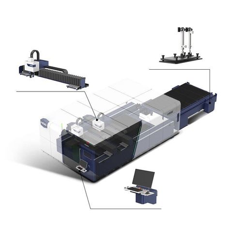 Macchina da taglio ad alta potenza - GV - HSG LASER CO.,LTD - laser a fibra / laser 2D / per metallo
