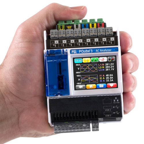 Analizzatore di potenza - PQube 3 - Power Standards Lab - per rete elettrica / compatto / in tempo reale
