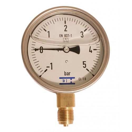 Manometro differenziale - 836003 series - Hydroscand - con quadrante / filettato / in acciaio