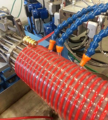 Linea di estrusione per tubi - Teknomast Srl - per termoplastici / di tubi a spirale