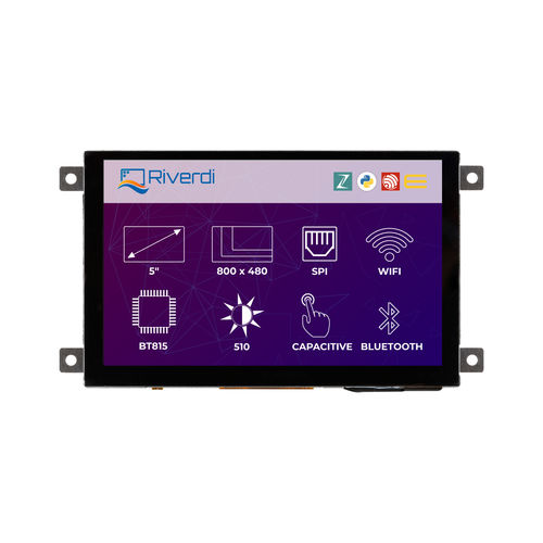 Modulo di visualizzazione LCD - RiTFT-50-IOT-CAP - Riverdi - 800 x 480 / industriale / programmabile