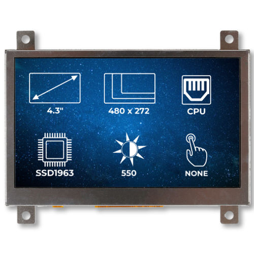 Modulo di visualizzazione TFT - RVT4.3A480272CFWN36 - Riverdi - 480 x 272 / industriale