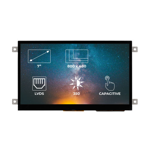 Modulo di visualizzazione TFT - RVT70AQLFWC00 - Riverdi - con touch screen capacitativo / 800 x 480 / industriale