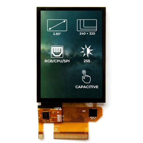 Modulo di visualizzazione TFT - RVT28AETNWC00 - Riverdi - con touch screen capacitativo / 320 x 240 / industriale