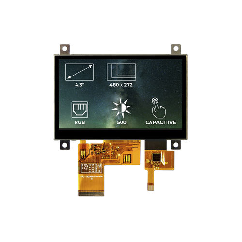 Modulo di visualizzazione TFT - RVT4.3A480272TFWC00 - Riverdi - con touch screen capacitativo / 480 x 272 / industriale
