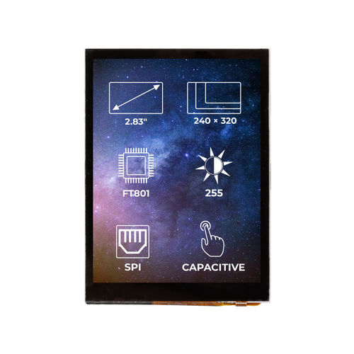Modulo di visualizzazione TFT - RVT28AEFNWC00 - Riverdi - con touch screen capacitativo / 320 x 240 / industriale