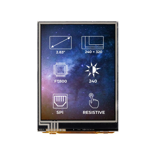 Modulo di visualizzazione TFT - RVT28AEFNWR00 - Riverdi - con touch screen resistivo / 320 x 240 / industriale