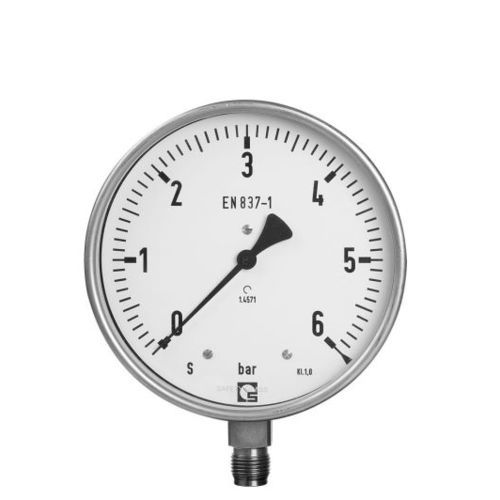 Manometro con quadrante - RU 250 - Schmierer GmbH - filettato / in acciaio inossidabile / a tubo Bourdon